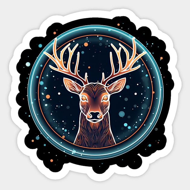 Deer in Ornament, Love Deers Sticker by logiamerch